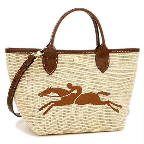 

Shoulder Basket Panier S 10144 HZB 035 [Longchamp] Handbag, Bag, Bag, Pliage, Size, Brown, Beige, Women s, [Used]