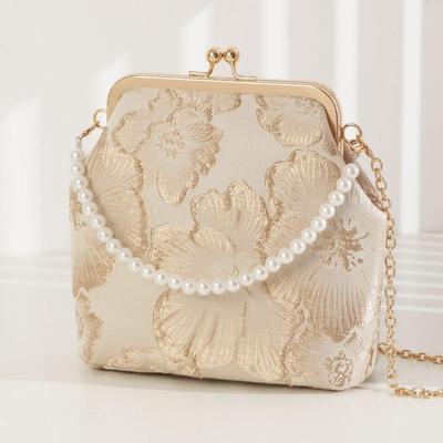 Elegant Pearl Chain Cheongsam Bag: Stylish Hanfu-Inspired Crossbody for Women