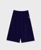 OIOI COLLECTION Basic Cropped Wide Sweatpants [Navy]