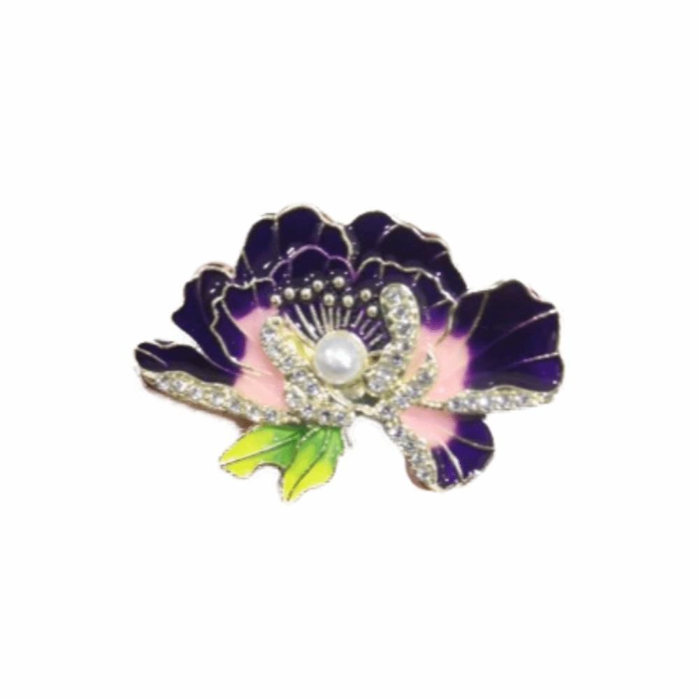 

Handmade Enamel Brooches Vintage Chinese Style Corsage Decorative Lapel Pin Coat Accessories фіолетовий