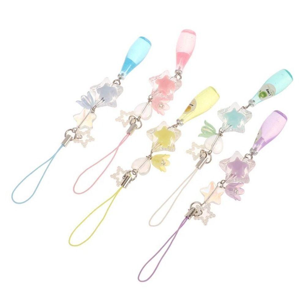 

Drink Bottle Phone Lanyard Fruit Soda Phone Chain Y2K Phone Pendant Bag Keychain