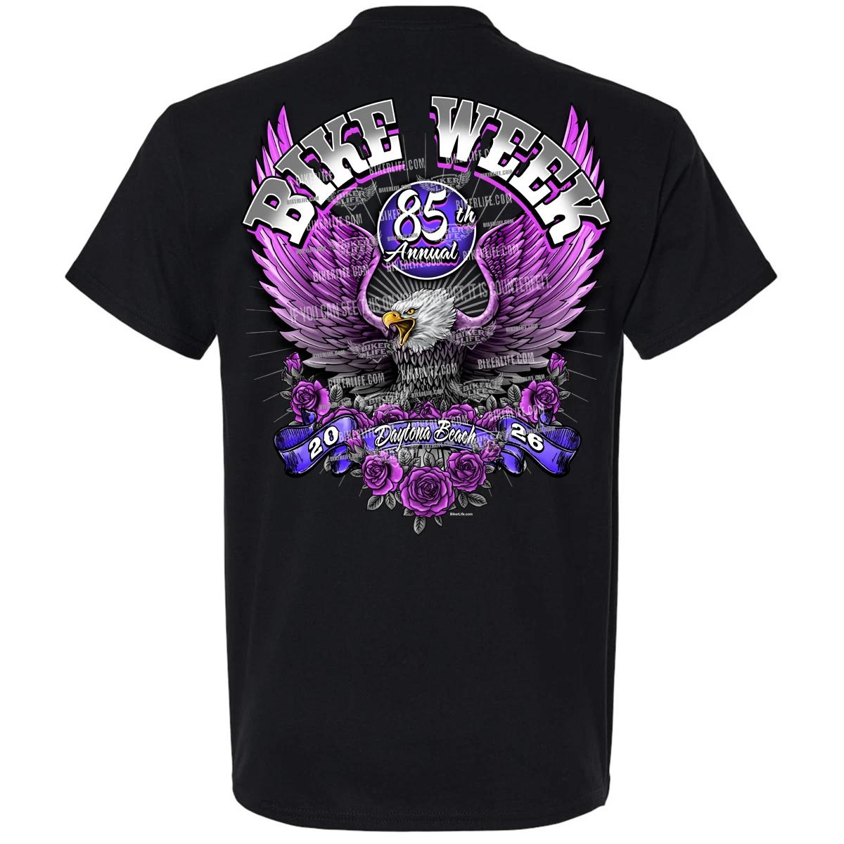 Ladies T-Shirt 2026 Bike Week Daytona Beach Pink Eagle XL