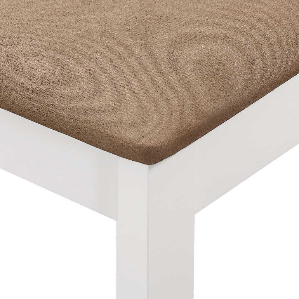 Vidaxl Krzesła Z Poduszkami, 4 Szt., Białe, Lite Drewno
