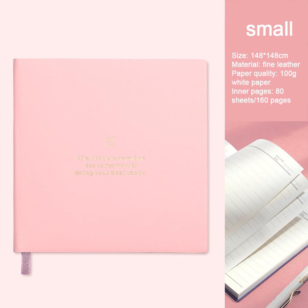 (Free logo engraving) Thickened 80 square notebooks, hand ledger with horizontal lines, diary for students, notepad for girls, simple travel journal