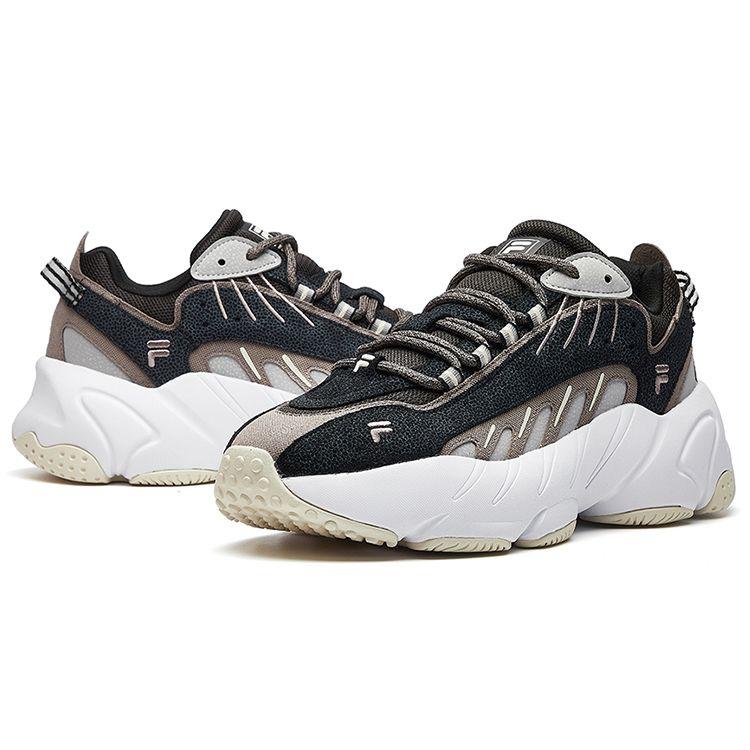 Fila Ade Trendy Fashion Fabric Synthetic Leather Low Top Casual Running Shoes Men Sneakers Brown F12M041107FCB
