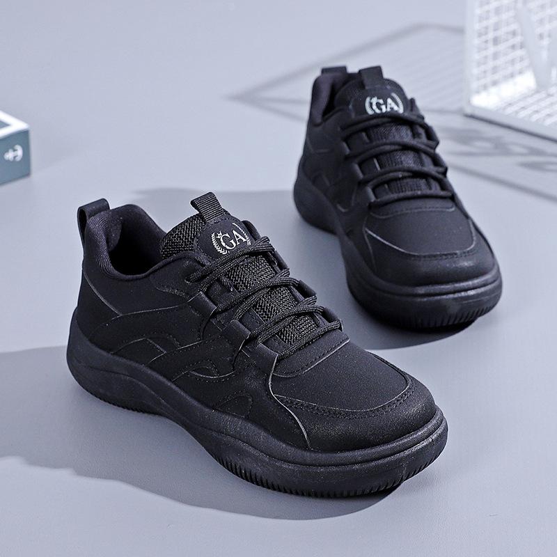

Spring and Autumn new breathable ins low-top casual sports board shoes platform shoes Q 35 чёрный