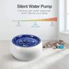 1,5L Elektrischer Keramik-Trinkbrunnen für Katzen und Hunde, Automatischer Katzentrinkbrunnen, Haustiernapf