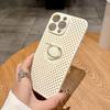 Heat Dissipation Mesh Ring Holder Stand Case for iPhone 16E 16 15 14 13 12 11 X XS XR 8 7 Plus Pro Max Shockproof Cooling Cover