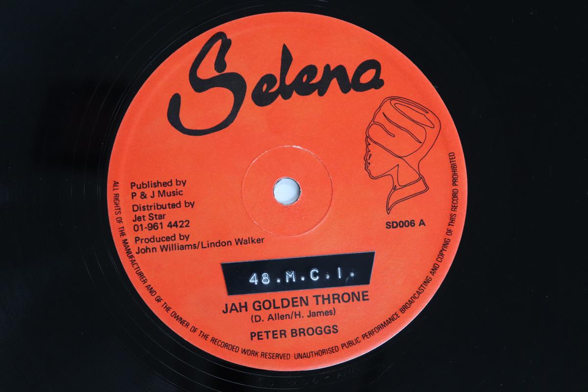 

12inch Record PETER BROGGS DEXTER MCKINTYRE Jah Golden Throne 144000 Saints SD006 SELENA 1980 UK Reggae Ska Dub Used