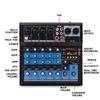 48V Portable Bluetooth 6-Channels Mixing Console Audio Mixer w/USB DJ Sound Mixing Console MP3 Jack Amplifier Karaoke