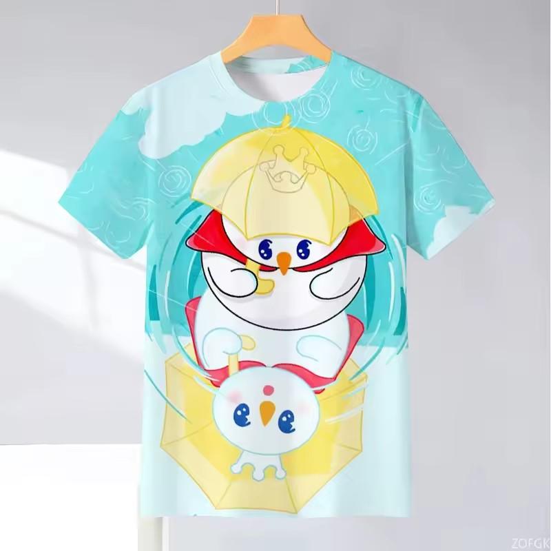 Summer New Trendy Brand Honey Snow Ice City Snow King Cartoon Anime 3D Printed Youth Student Children's Top