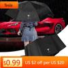 Car Sticker Tesla 1pcs Car Automatic Folding Windproof Sunshade Umbrella Auto Accessories for Tesla Model 3 2021 S X Y Style Roa