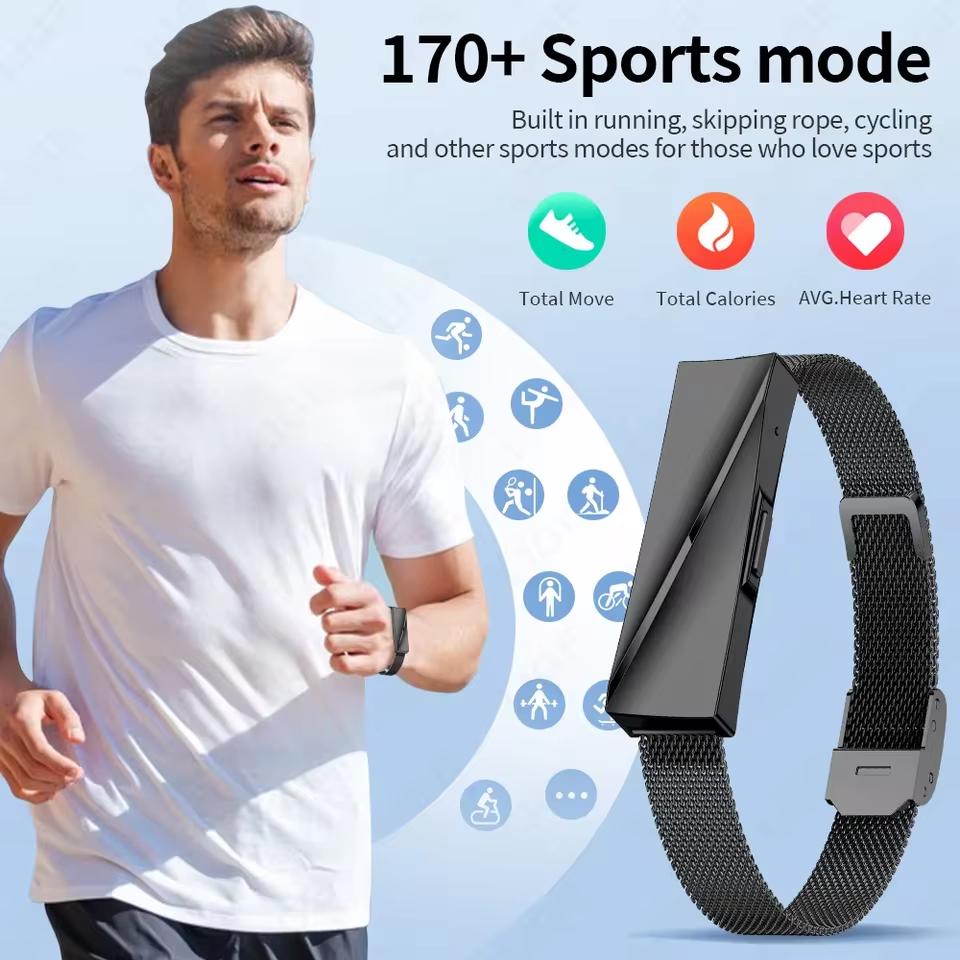 Anruferinnerung Smartwatch Armband für Männer Frauen Sport Fitness Tracker Smart Armband Herzfrequenz Blutsauerstoffmonitor Schrittzähler