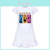 Kpop Demonenjager Meisje Korte Mouw Nachtkleding met Ruche Zoom voor Kinderkamer Comfort