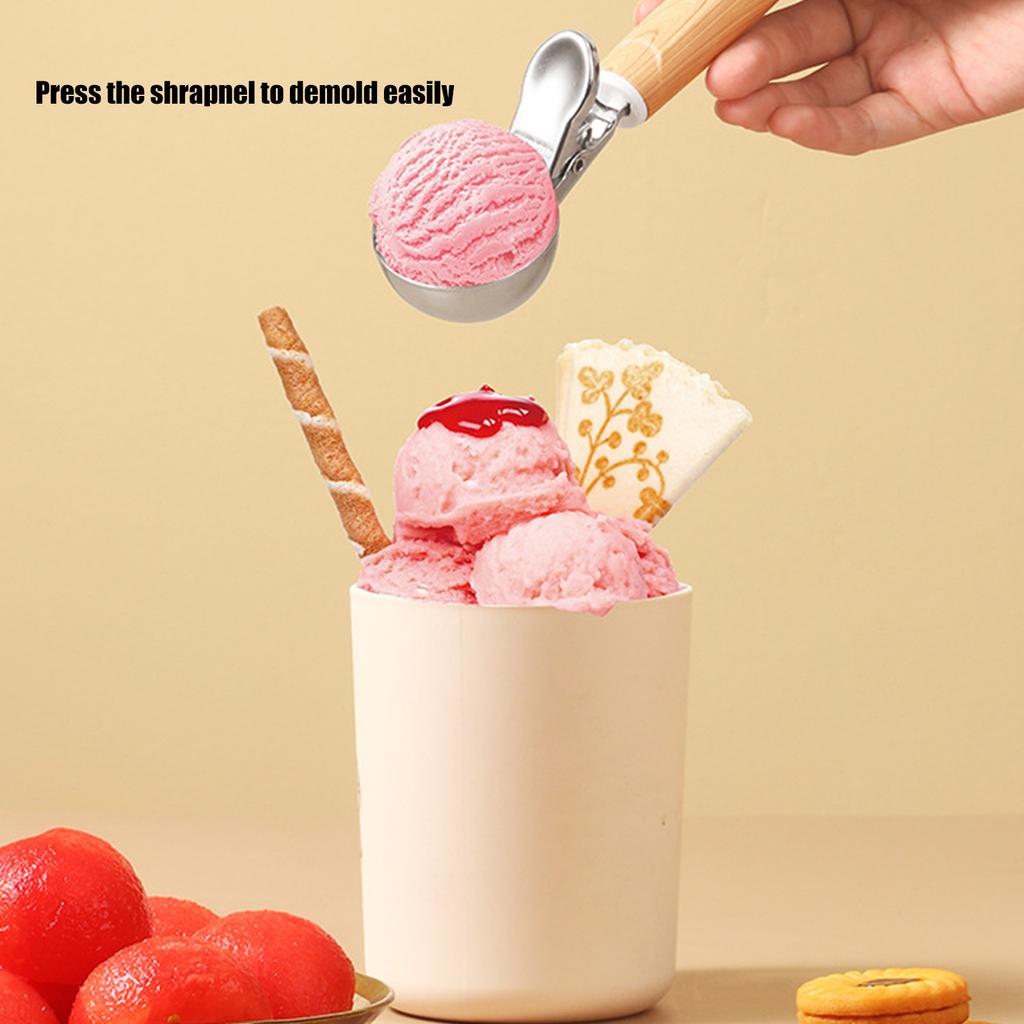 Stainless Steel Scooper With Ergonomic Grip For Ice Cream Nonstick Digger Dessert Spoon For Home And Commercial Use