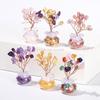 Jingde Jewelry Natural Crystal Money Tree Citrine Rose Quartz Ornament