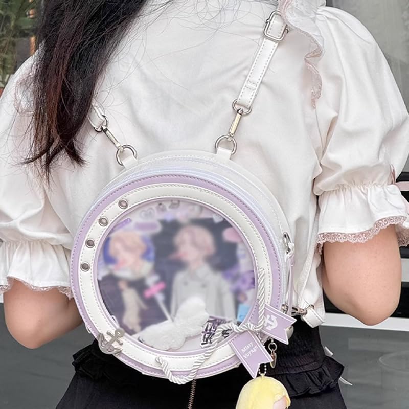 Soda Mint Tea Marine Ita Bag/Lavender, Perfect for Otaku Activities, G.trigger Ita Bag, Clear Bag [Parallel Import]