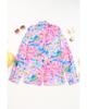 Azura Exchange Buttoned Sheath Long Sleeve Shirt with Abstract Floral Print