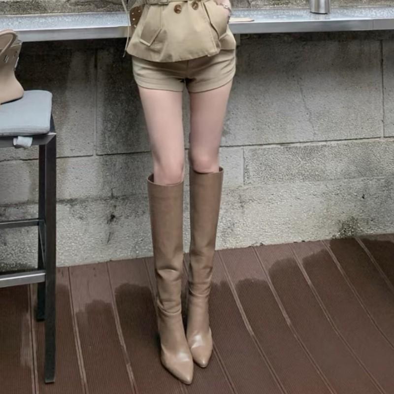 Womens Pointed Toe Stiletto Heel Slimming Over-the-Knee Boots Elastic Tall Winter Fall Shoes