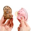 Brown Pink Capybara Pinch Keyring Cartoon Capybara Pendant  Children Birthday Gift