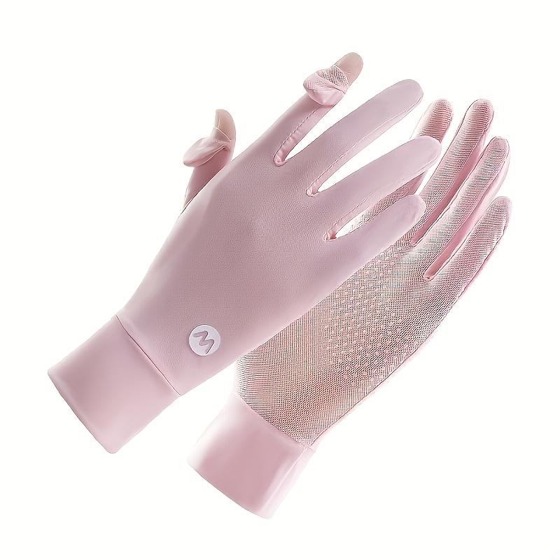 Summer Cycling Gloves Breathable Sun Protection Ice Silk Riding Gloves Non-Slip Flip Top Touchscreen Driving Fishing Gloves