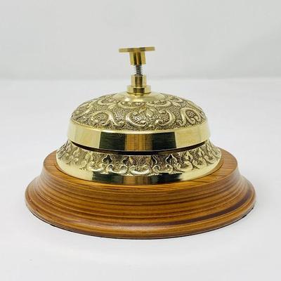 Victorian Style Service Desk Bell Ornate Solid Brass Hotel Counter Desk Bell Nautical