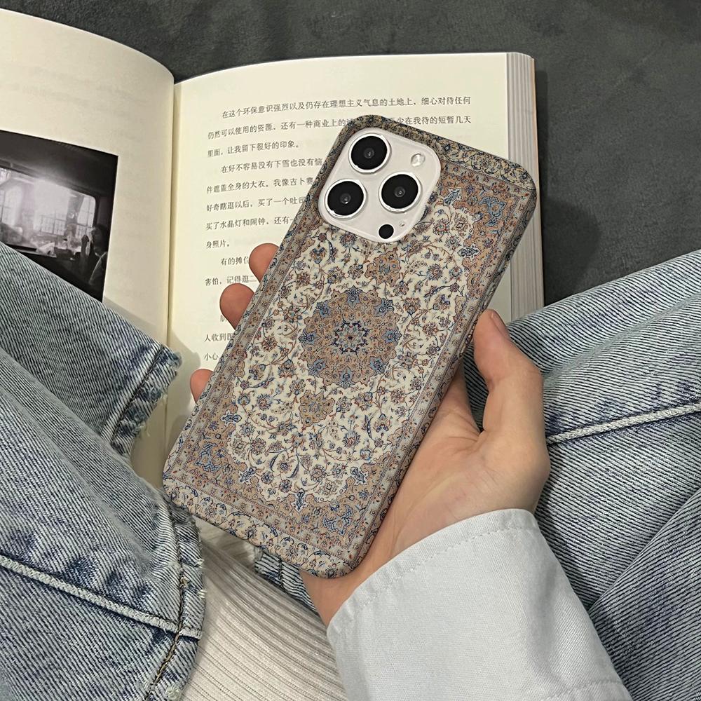 

Чехол для телефона с цветочным узором в персидском стиле для IPhone 16 15 14 13 12 11 Pro Max 2025 11 12Mini Глянцевый HD Пленочная крышка iPhone13Pro