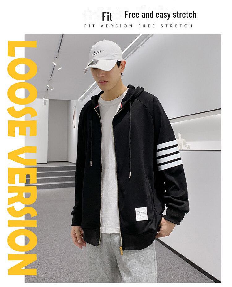 THOM BRIELLE Plus Velvet Four-Bar Sweater: Thick, Warm, Trendy Casual Jacket