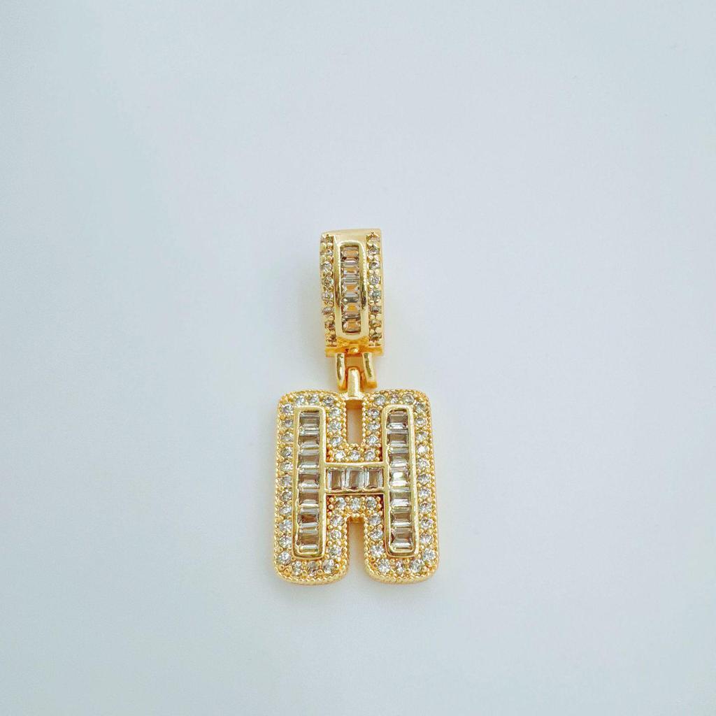 European Rock Candy Necklace: 26-Letter Pendant, Hip Hop Fashion Jewelry Accessories