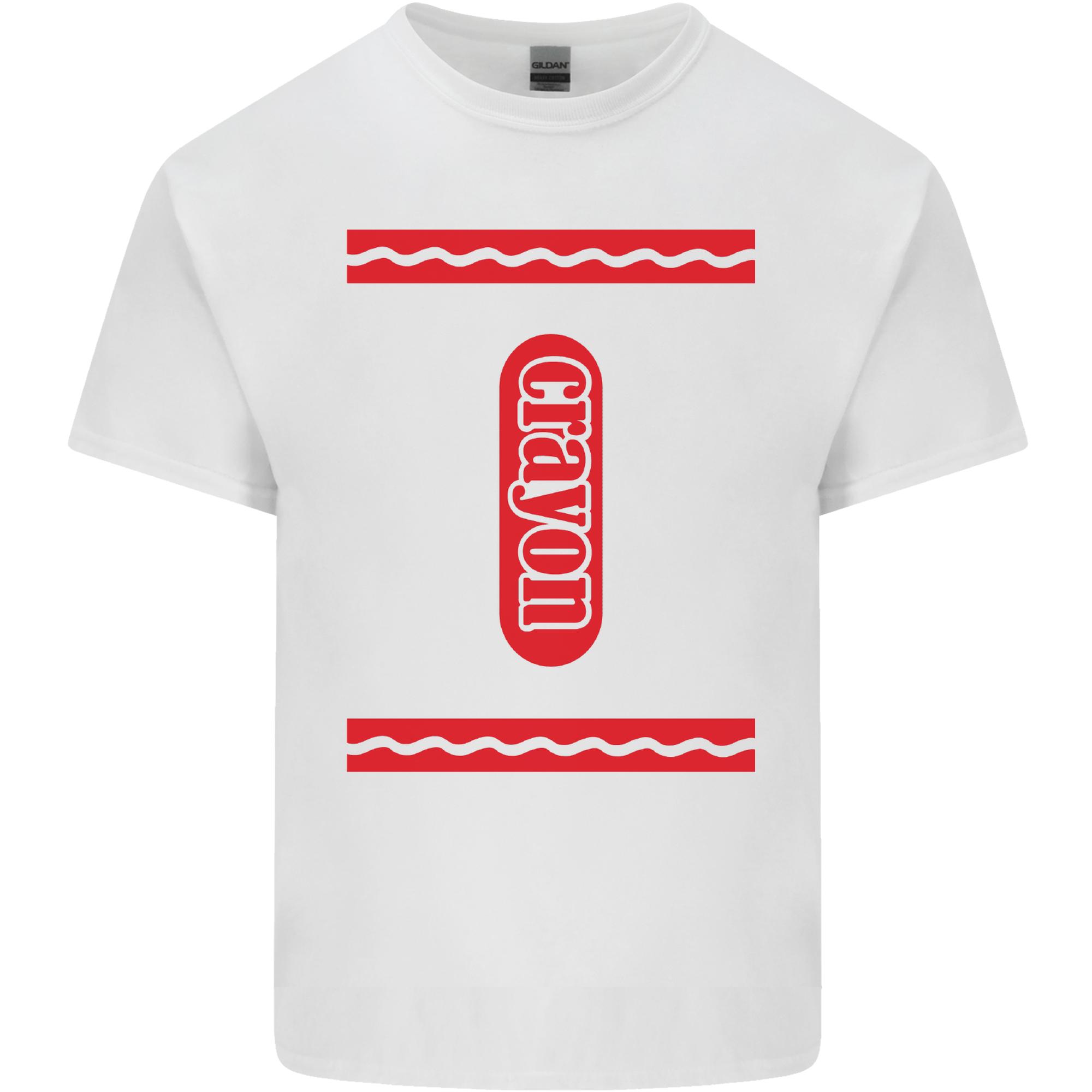 Crayon Fancy Dress Outfit Costume Funny Unisexs Light Cotton TShirt S