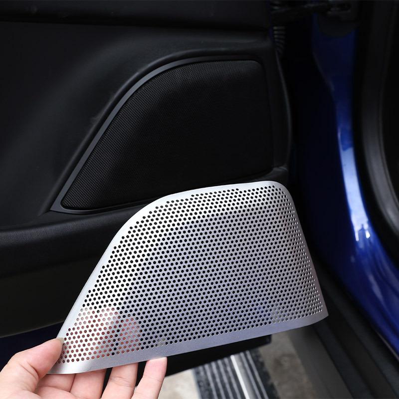 For Maserati Levante 2016- Stainless Steel Car Front Door Speaker Net Cover Speaker Net Protection Cover Car Accessories