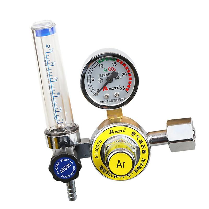 Argon Pressure Reducer Mig Tig Flow Control Gas Regulator Gauge Welding