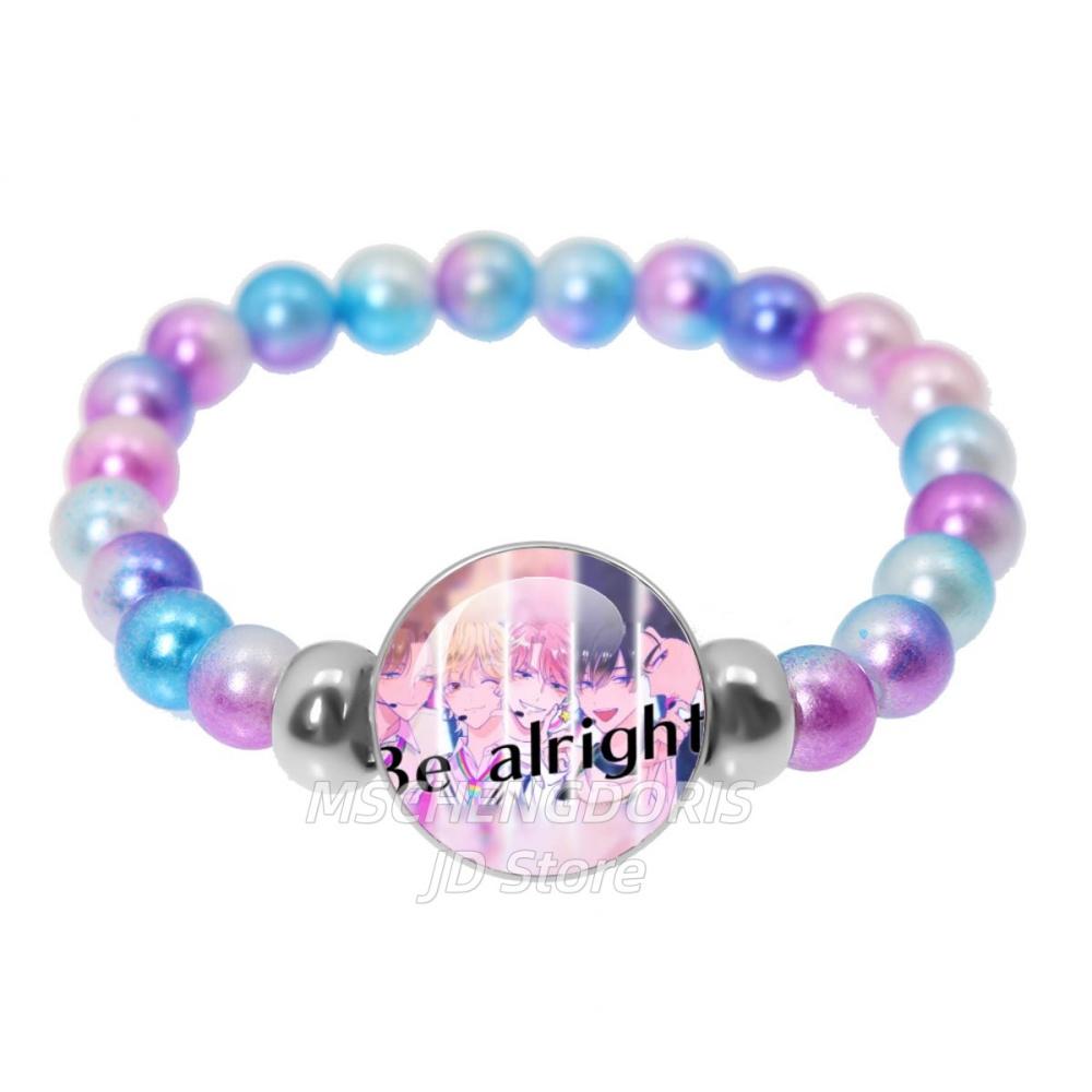 Tamon-kun Ima Docchi Anime Bracelet Fukuhara Tamon Anime Glass Cabochon Handmade Colorful Beads Bracelet Jewelry Charm Fans Gift