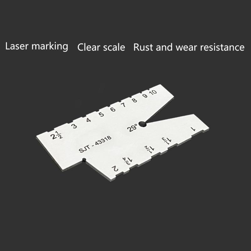 29/30 Degree Stainless Screw Angles Template Gage Thread Gauge Grinding Gage Inspection Tool Angles Measuring Gauge