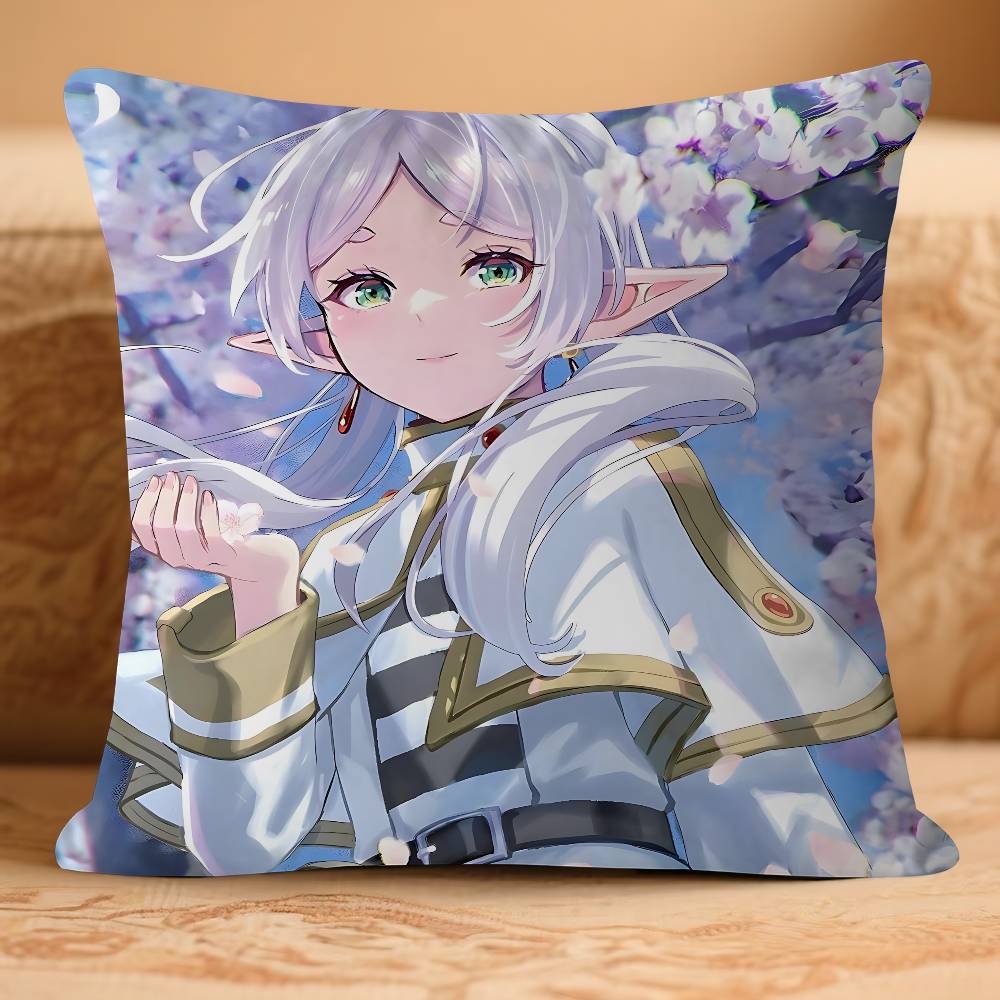 Anime F-FrierenS Pillow Case Removable Washable Cushion Cover – All-Season Soft Linen