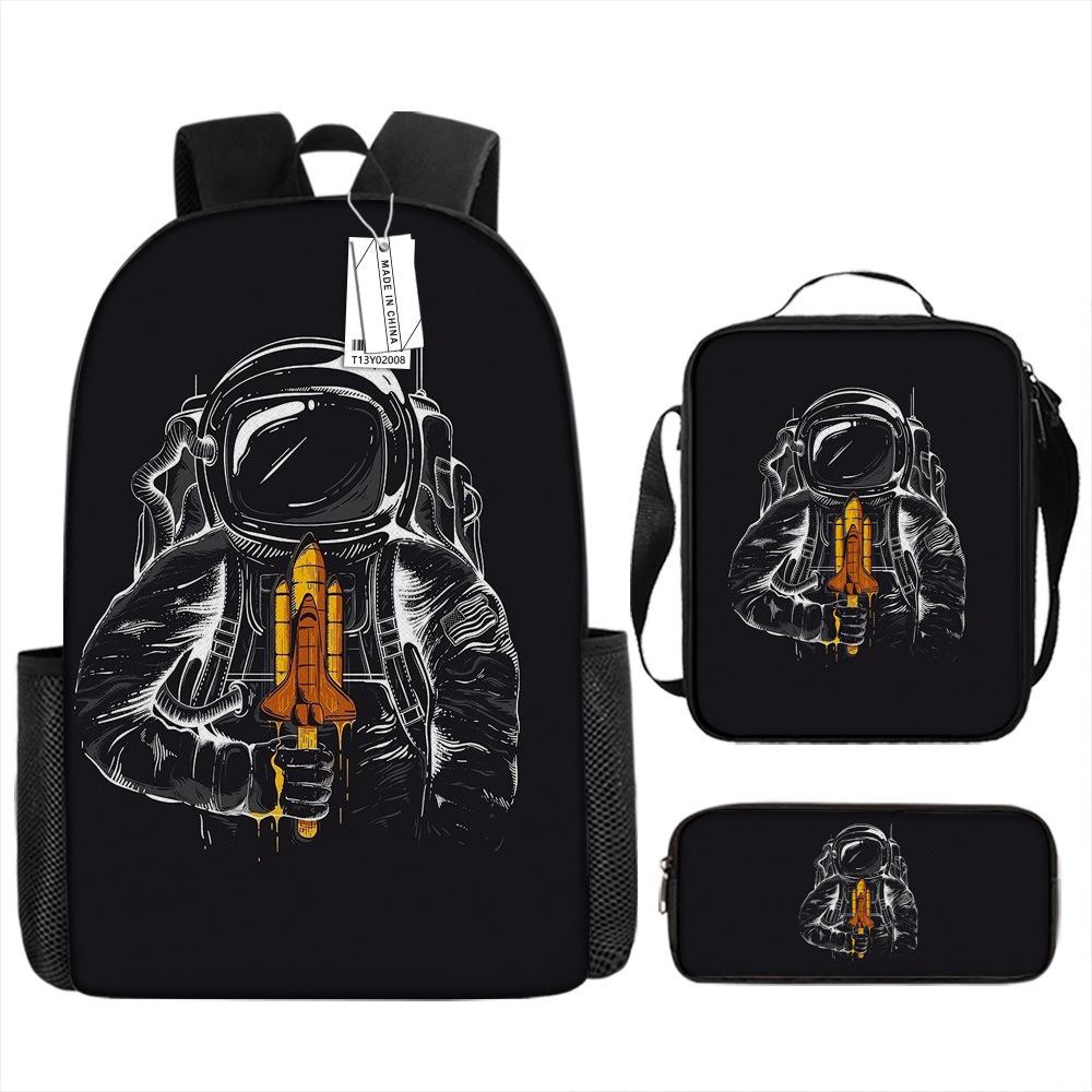 New astronaut schoolbag, boys, primary school students, grades 3 to 6, handsome and lightweight, junior high school students, backpack, large capacity