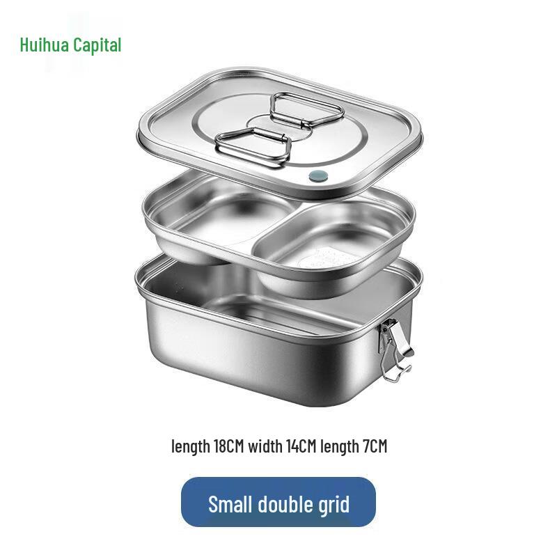 HUIHUADU Double-Layer Stainless Steel Lunch Box