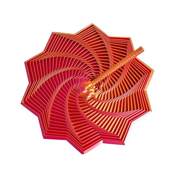 Erweiterter sensorischer Fidget-Stern 3D-gedruckter Drehturm Fidget-Spielzeug Flexibler Spiralstern mit Griff zur Stressreduzierung Büro-Schreibtischzubehör