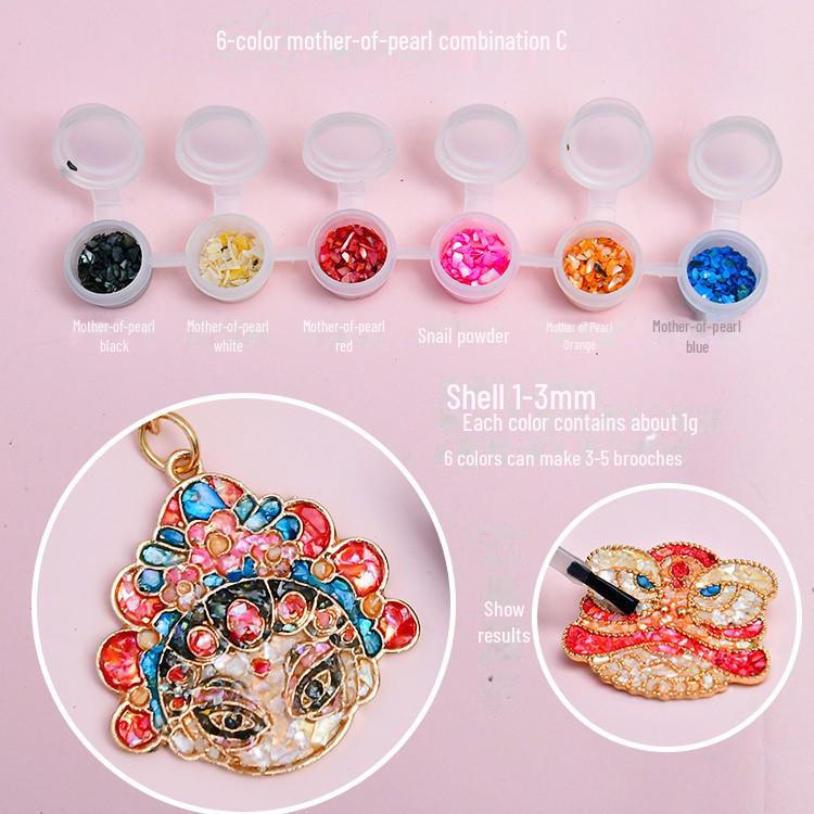Intangible Heritage DIY Mother-of-Pearl Butterfly Brooch Hairpin Kit