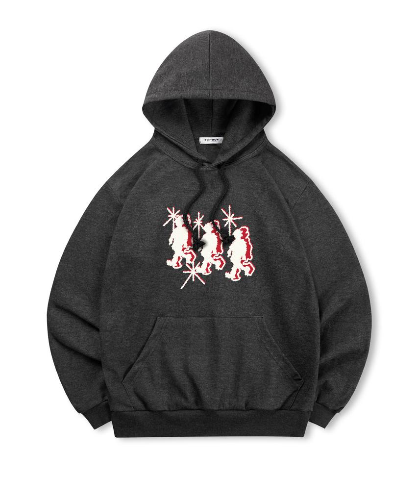 [Non-Fleece Or Fleece-Lined] Running Crew Printed Hooded Sweatshirt (Type B)