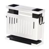 Kitchen Knives Chopstick Rack with Draining Tray Wall Mounted Multifunctional Utensil Knives Holder Organizer White