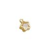 14K Gold-Filled Zircon Flower Pendant, Clip-on Charm for DIY Jewelry