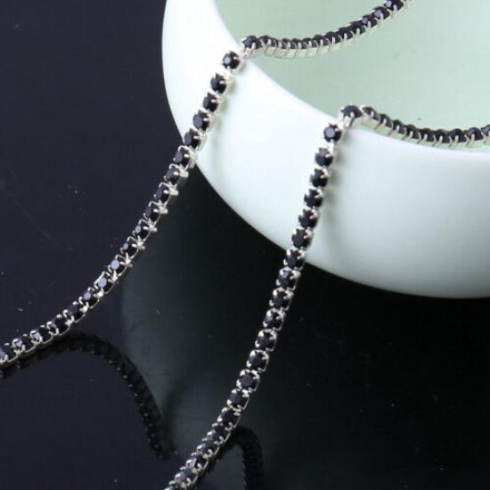 2.1 Yards DIY Bling Crystal Rhinestone Chain Trim Sewing Crafts Decoration Trim