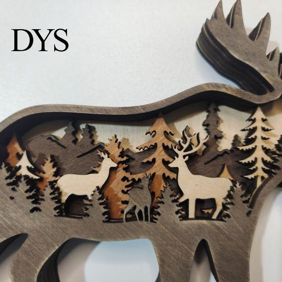Brown Bear Decor Universal Eco-friendly Compact Table Forest Elk Ornament Crafts for Xmas Figurine
