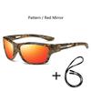 With Chain Fashion Polarized Sports Sunglasses Men Women Fishing Hiking Cycling Climbing Skiing Vintage Sport Sun Glasses UV400