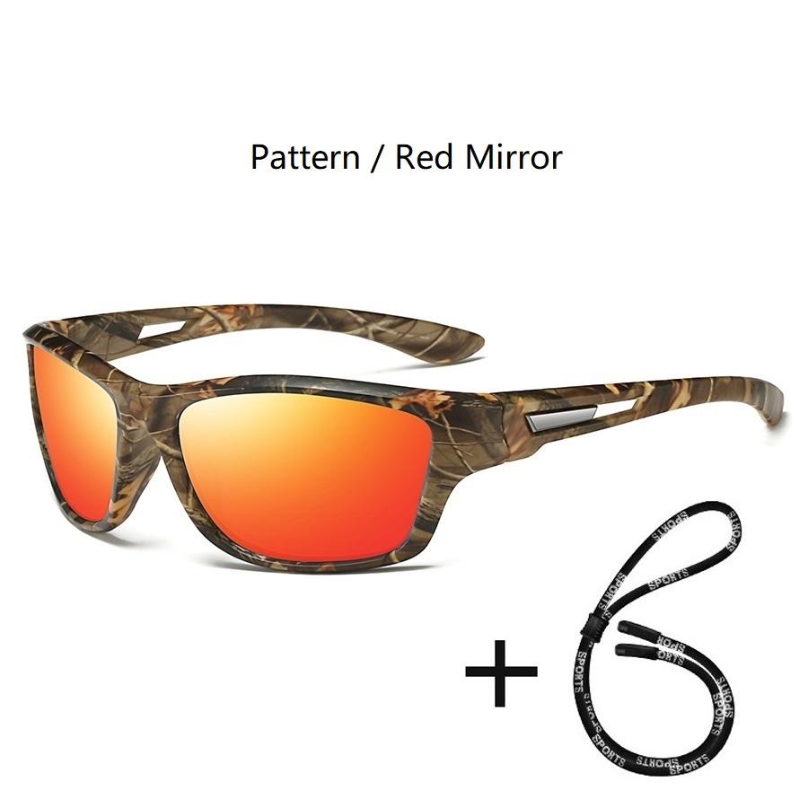 With Chain Fashion Polarized Sports Sunglasses Men Women Fishing Hiking Cycling Climbing Skiing Vintage Sport Sun Glasses UV400