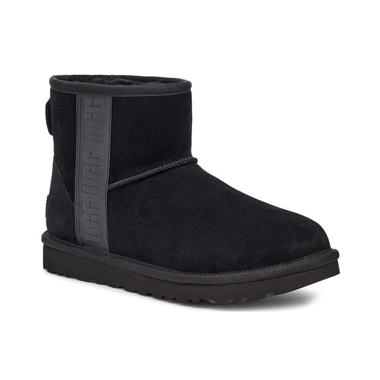 UGG Sheepskin Warm Non-Slip Short Snow Boots Fashionable Plush Women Boots Black 1122558-BLK