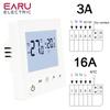 AC90V-240V 3A 16A Water Electric Floor Heating TRV House Room Thermostat Temperature Controller Digital LCD Display Wall Mounted