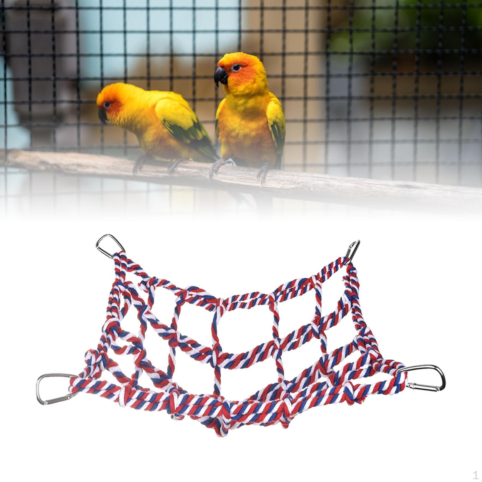 

Птичья веревка сетка для домашних животных гамак для подвешивания, игрушка для занятий, игра, лестница для птиц, мост для восхождения крыс red