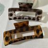 Vintage Leopard Print Hair Claw Clip Large Rectangular Secure Hold Hair Clip for Updos Elegant Hair Accessories Women Headwear